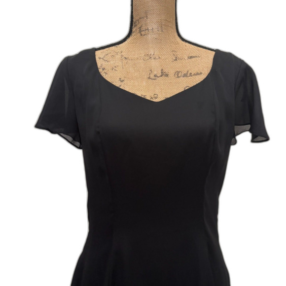 Vintage 90s Onyx Nite Little Black Dress Mini Fit & Flare Classic Hoco Size 10 - Picture 2 of 6